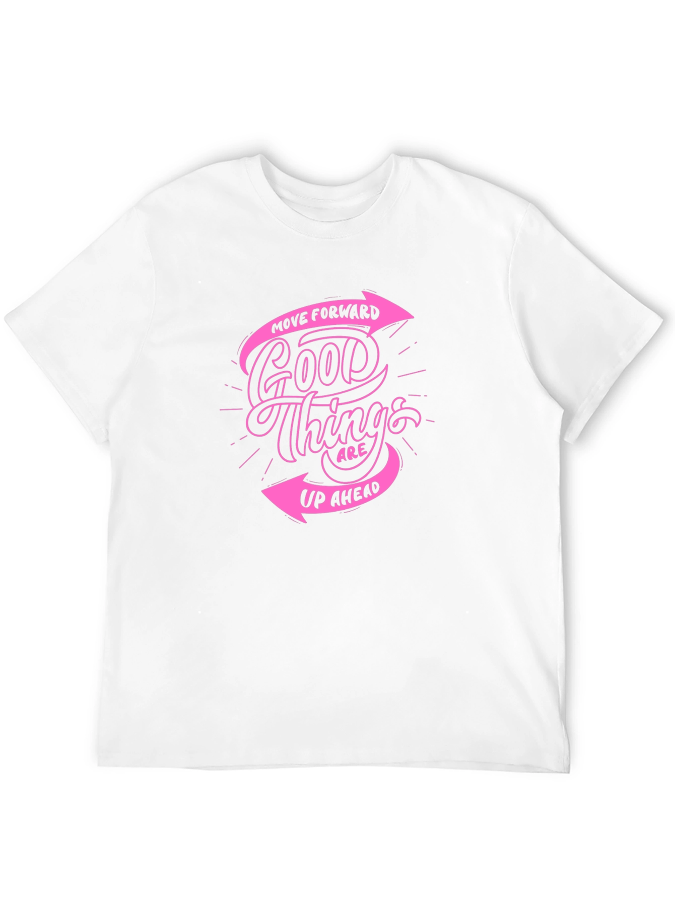 Black T-Shirt with Pink Inspirational Graphic