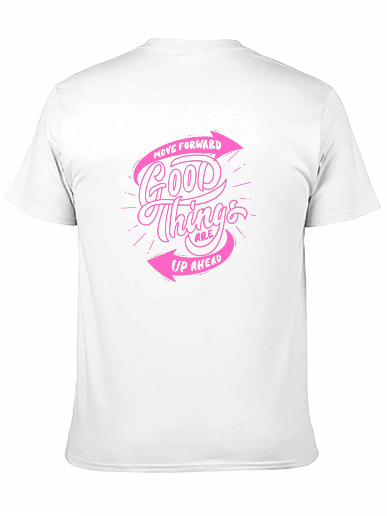 Black T-Shirt with Pink Inspirational Graphic