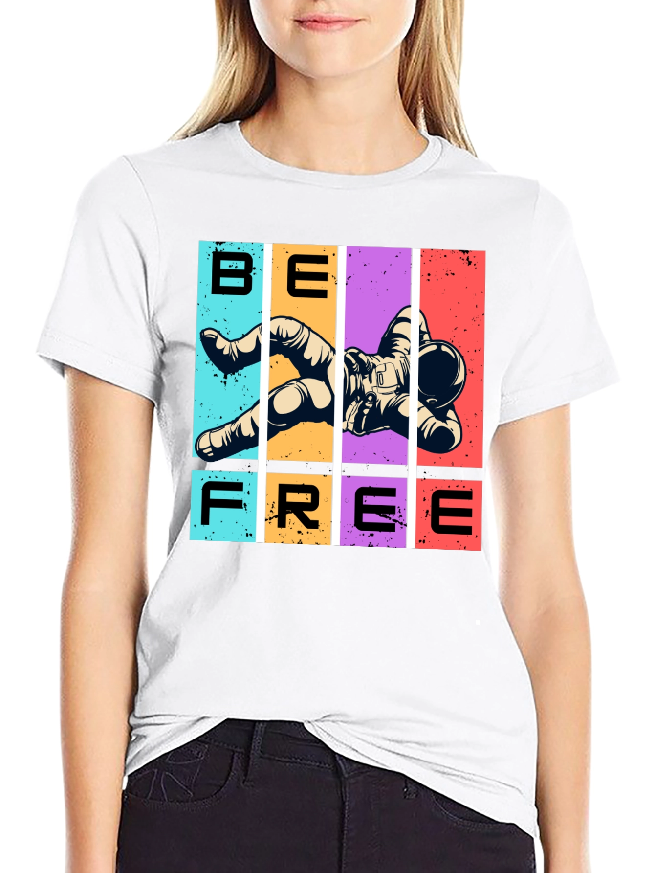 Be Free Astronaut Graphic T-Shirt