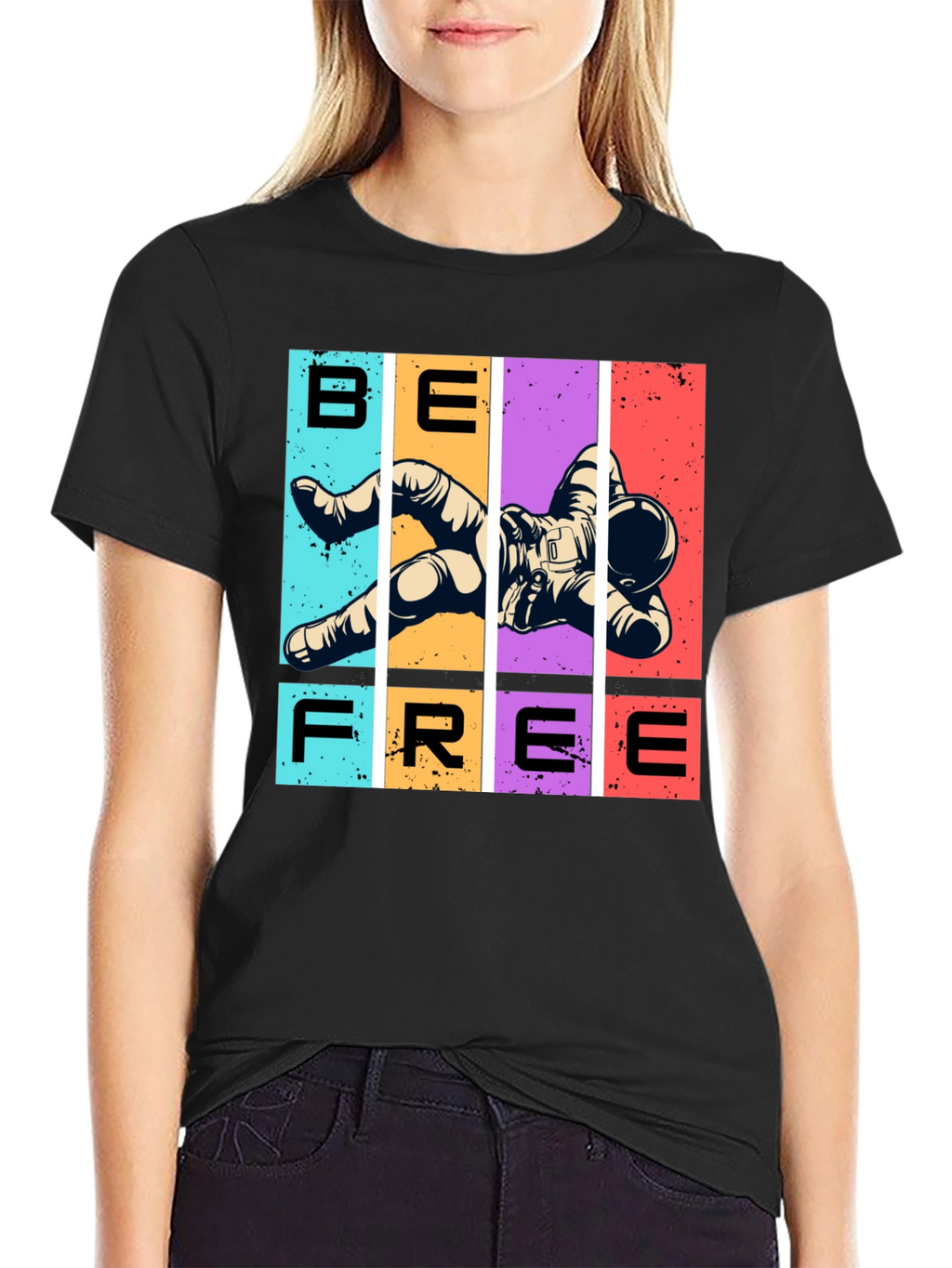 Be Free Astronaut Graphic T-Shirt