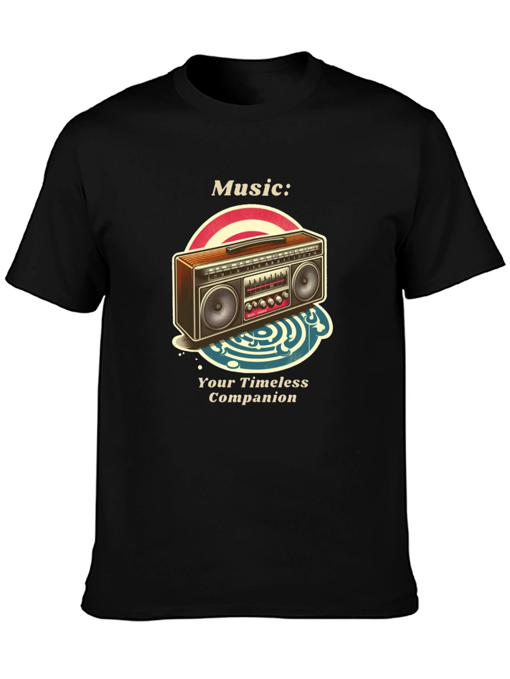 Retro Boombox Music T-Shirt - Timeless Companion