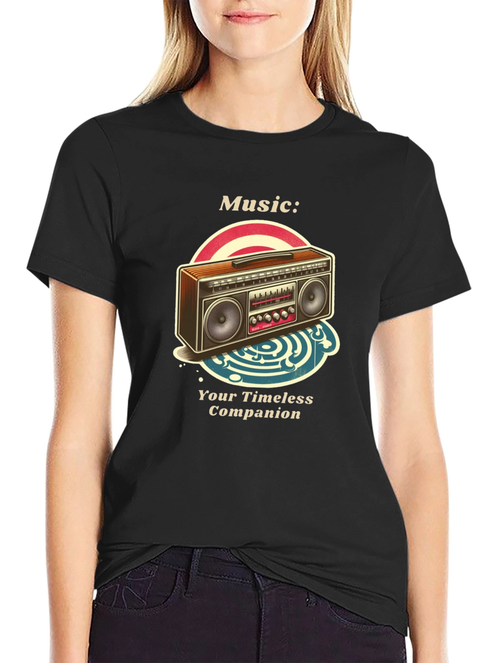 Retro Boombox Music T-Shirt - Timeless Companion