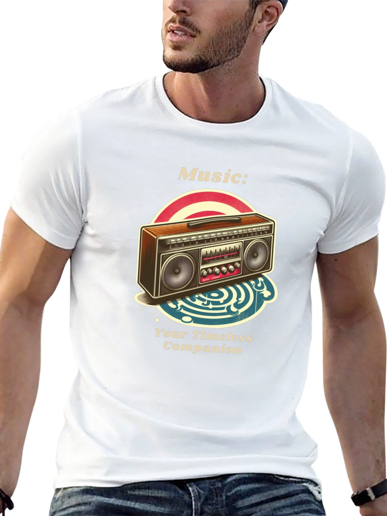 Retro Boombox Music T-Shirt - Timeless Companion
