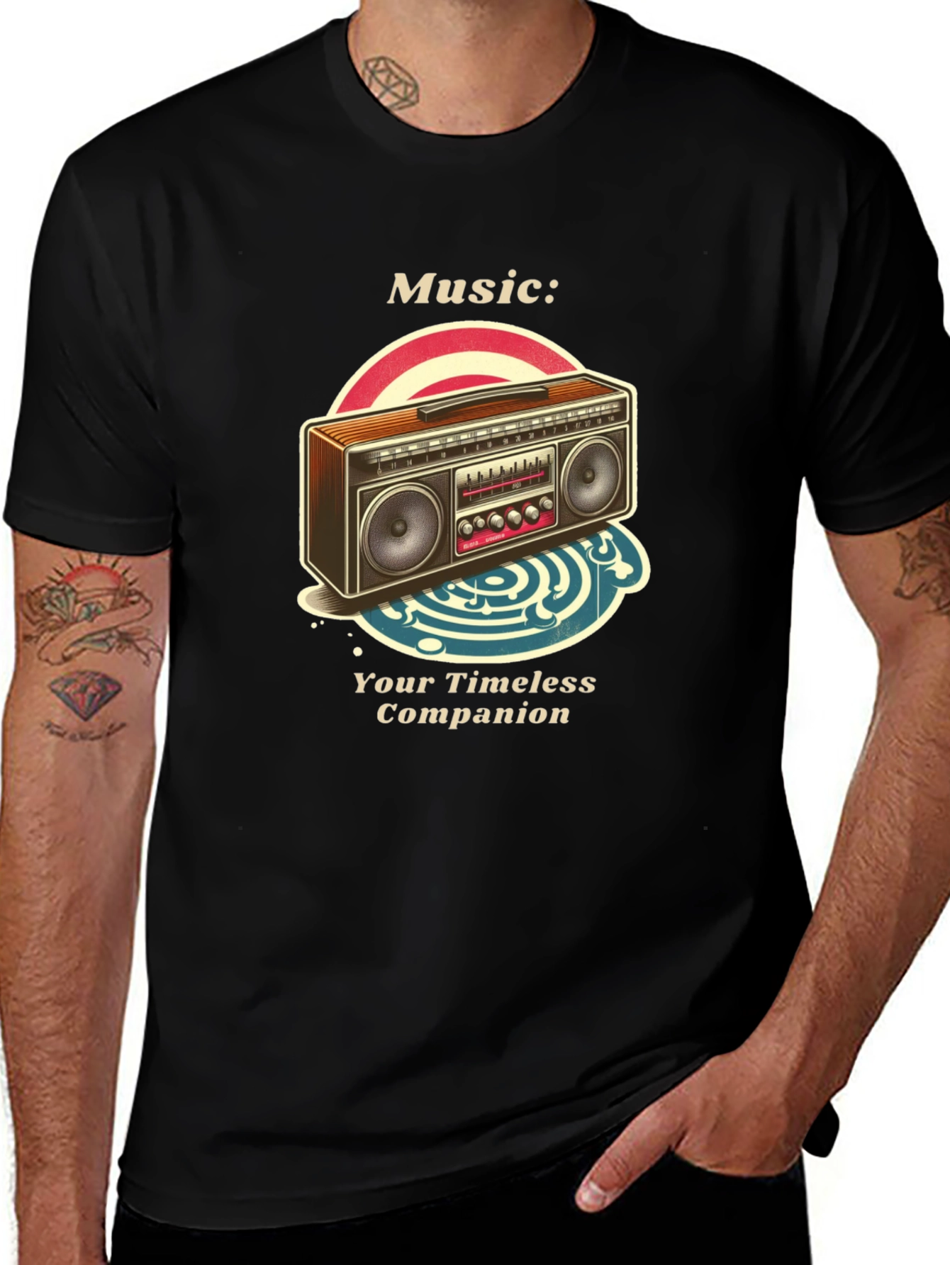 Retro Boombox Music T-Shirt - Timeless Companion