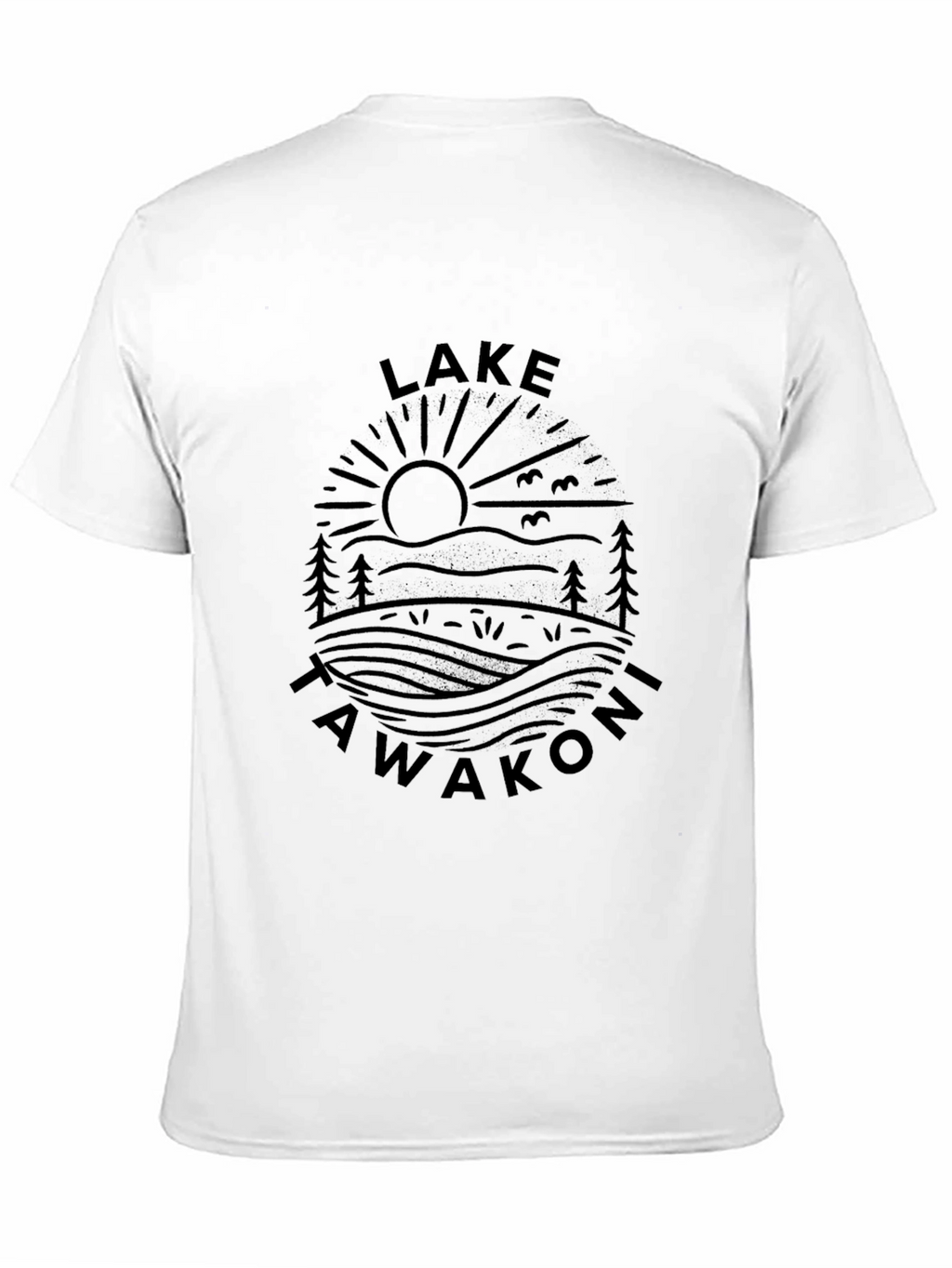 Lake Tawakoni Graphic Tee - Nature Inspired Black T-Shirt