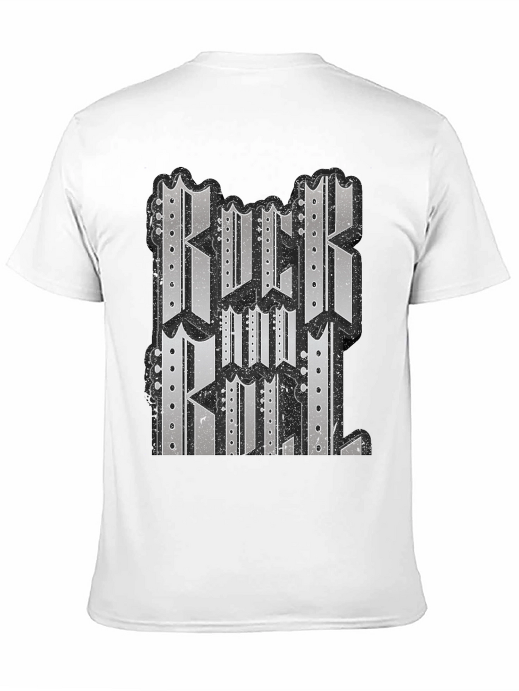 Black Graphic T-Shirt - Rock and Roll Design