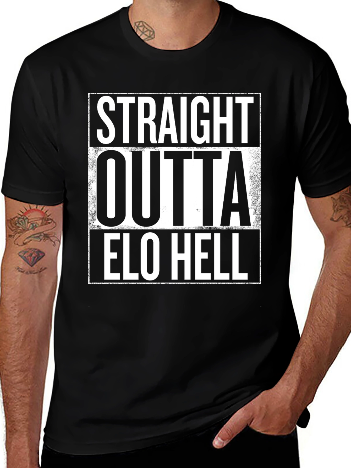 Straight Outta Elo Hell Black T-Shirt