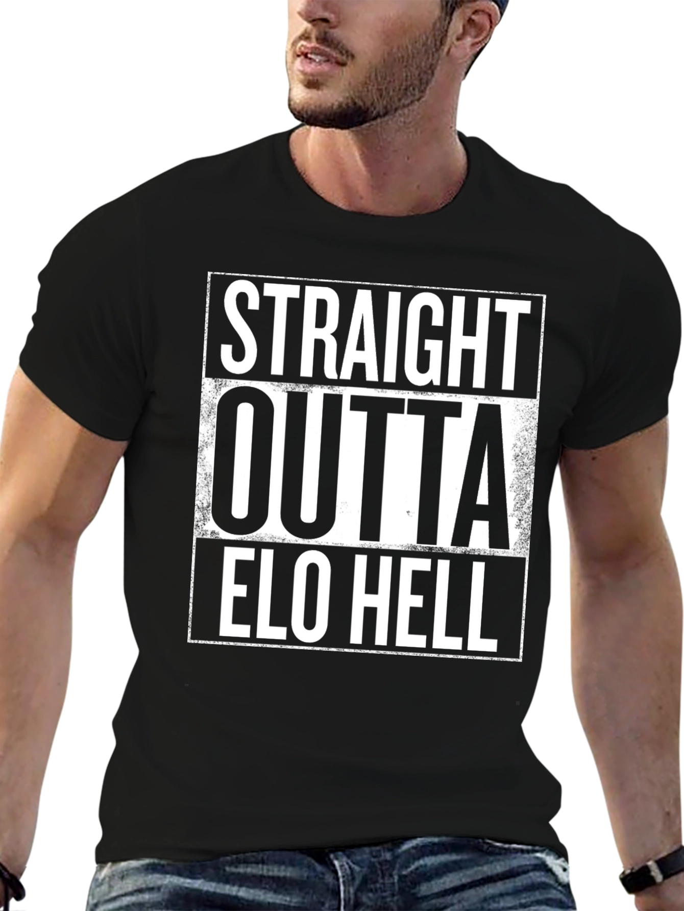 Straight Outta Elo Hell Black T-Shirt