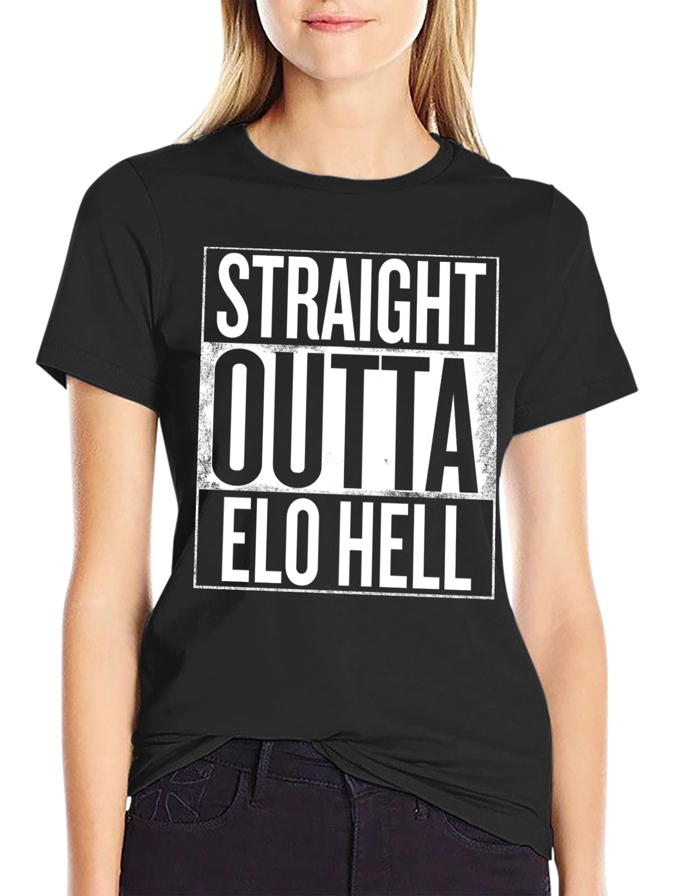 Straight Outta Elo Hell Black T-Shirt