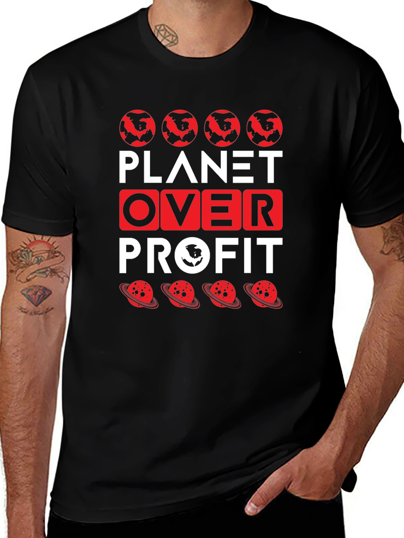 Planet Over Profit Graphic Tee - Eco-Friendly