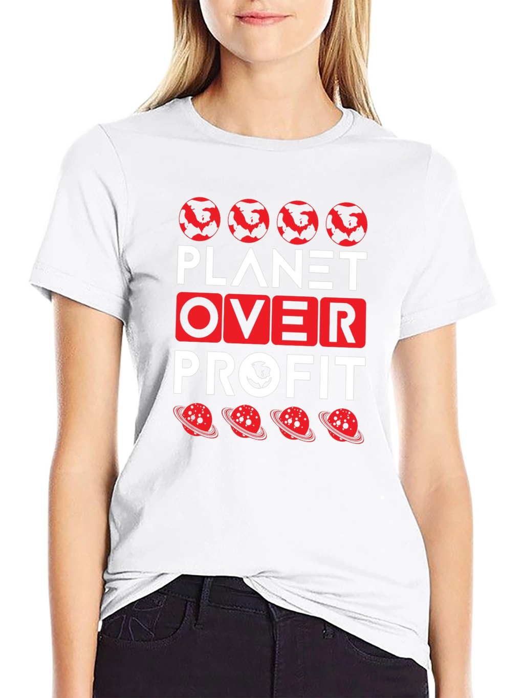 Planet Over Profit Graphic Tee - Eco-Friendly