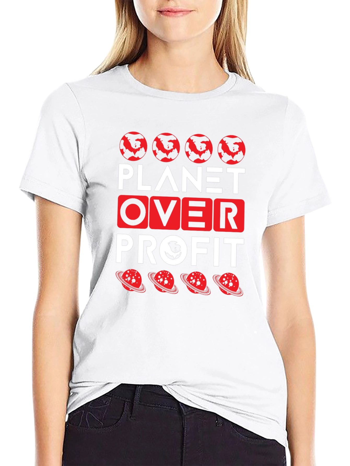 Planet Over Profit Graphic Tee - Eco-Friendly