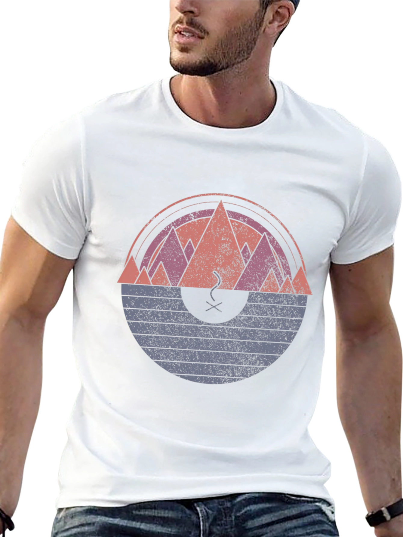 Mountain Sunset Graphic Tee - Unique Design