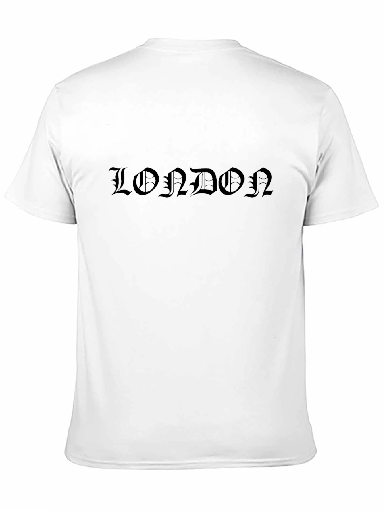 London Gothic Text Black T-Shirt