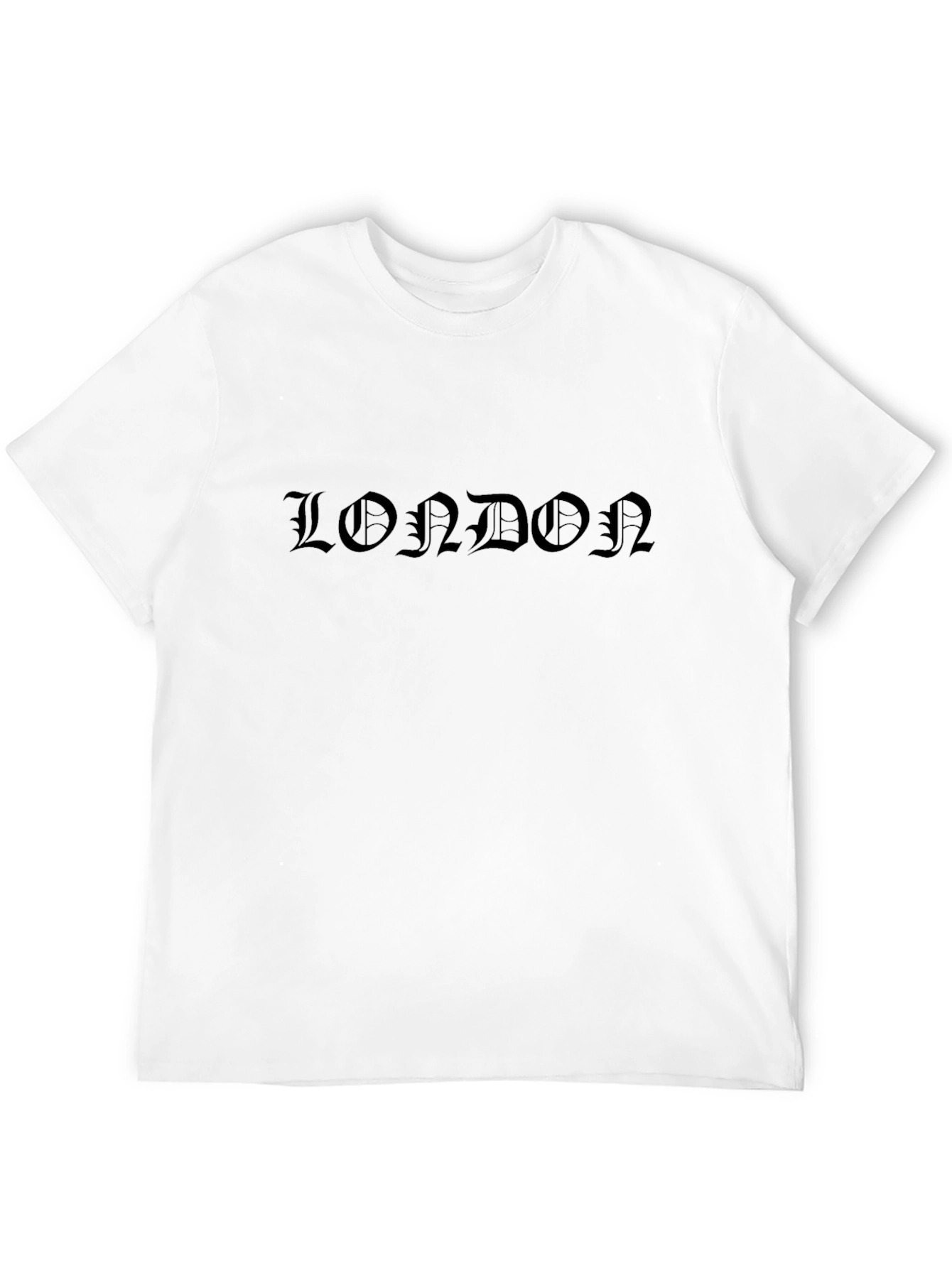 London Gothic Text Black T-Shirt