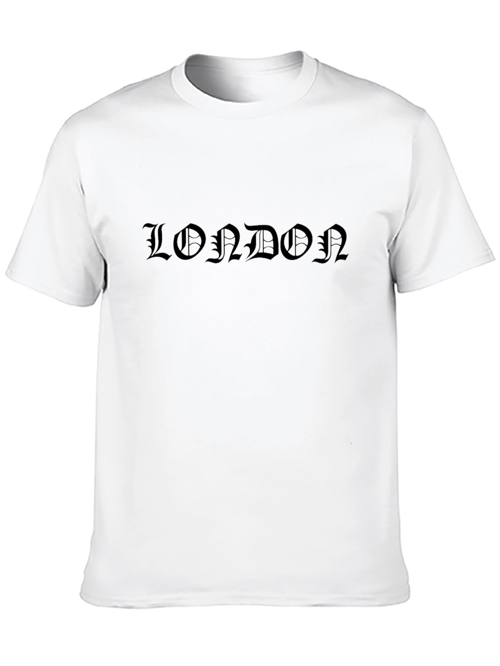 London Gothic Text Black T-Shirt