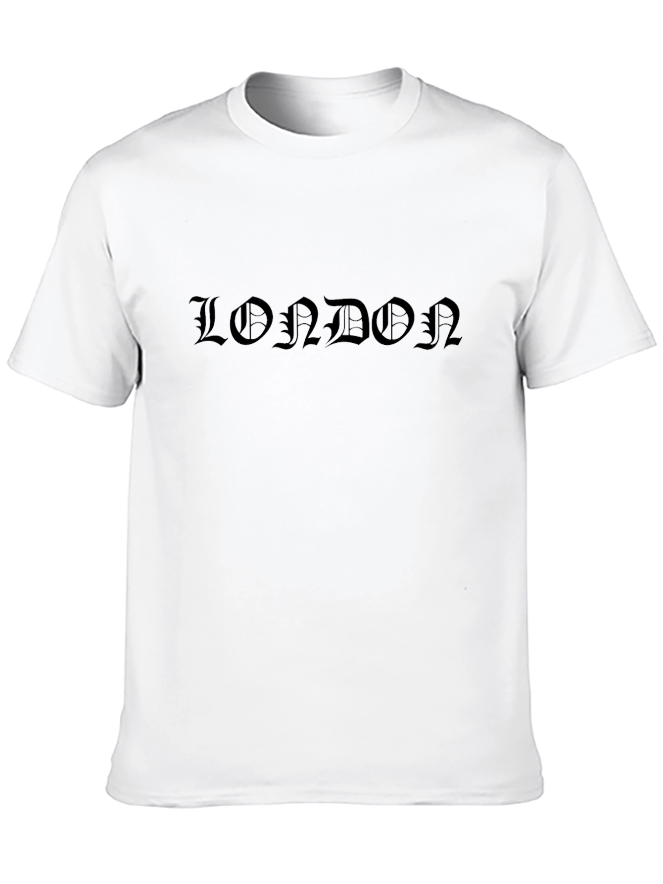 London Gothic Text Black T-Shirt