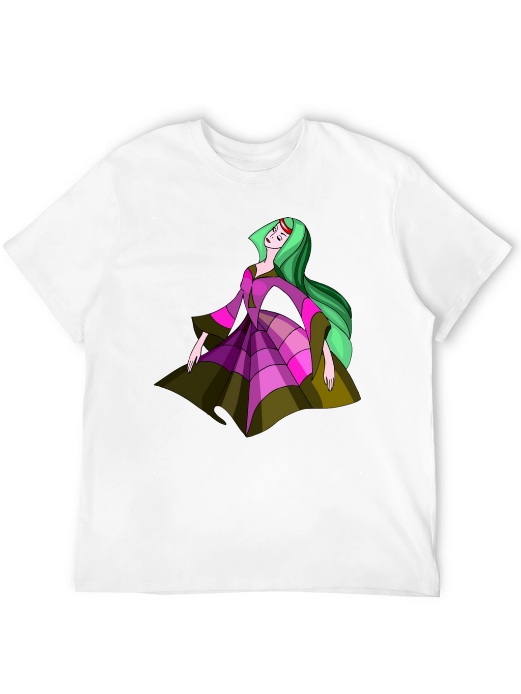 Princess Cartoon Black T-Shirt