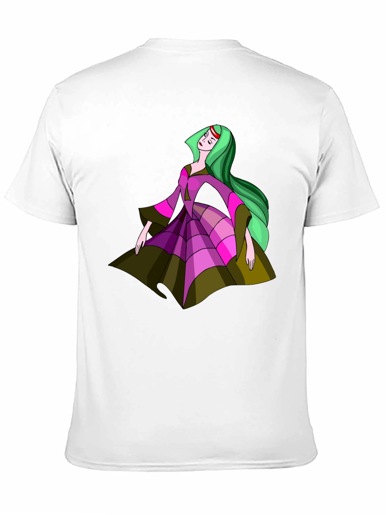 Princess Cartoon Black T-Shirt