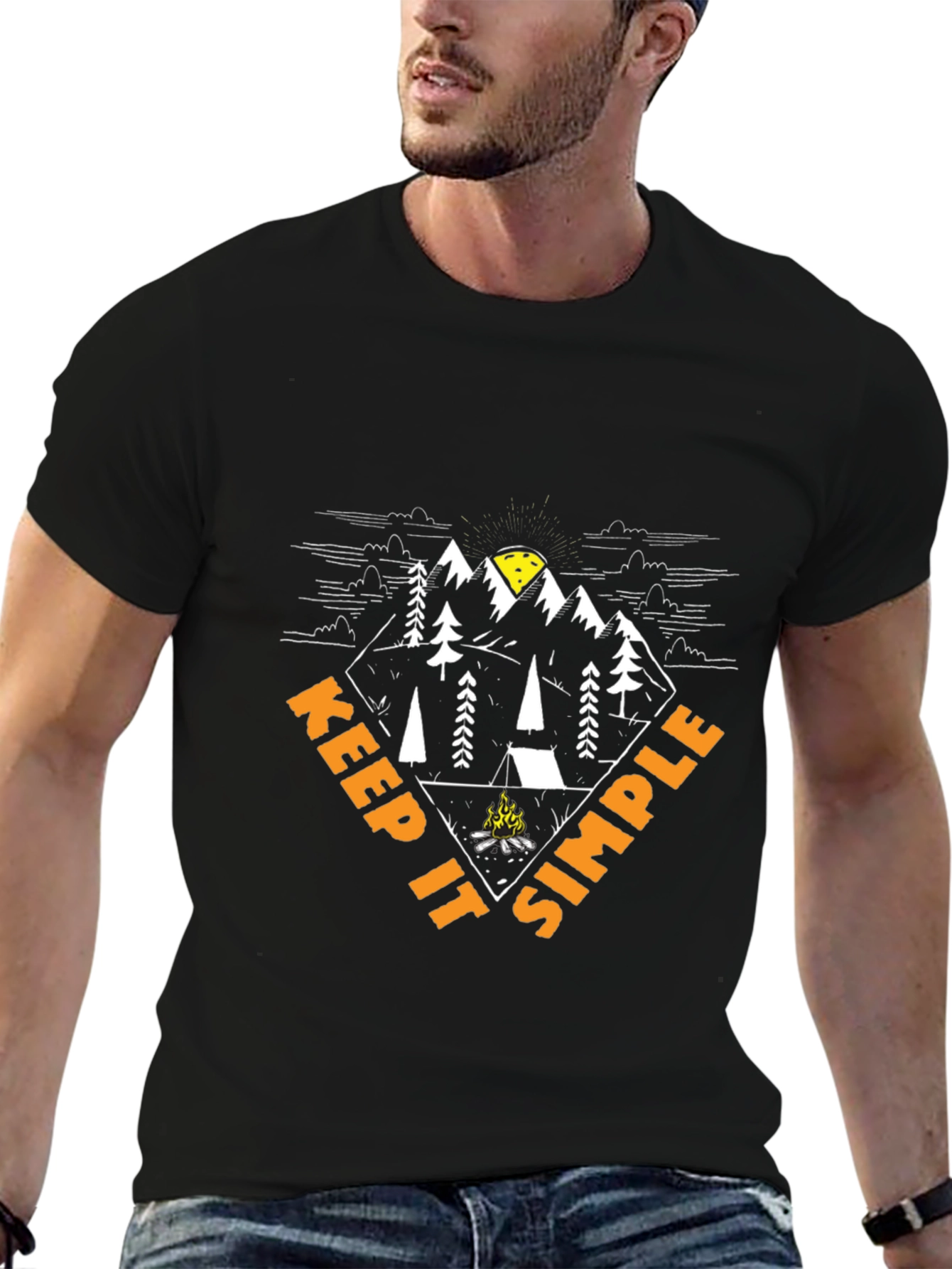Keep It Simple Camping Graphic T-Shirt