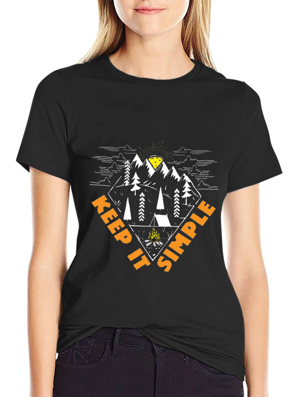 Keep It Simple Camping Graphic T-Shirt