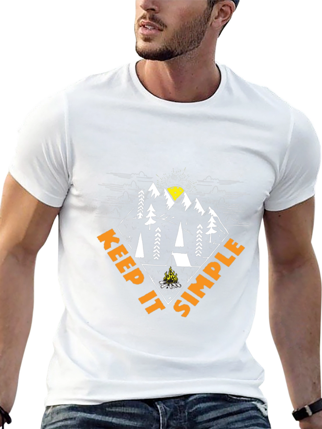 Keep It Simple Camping Graphic T-Shirt