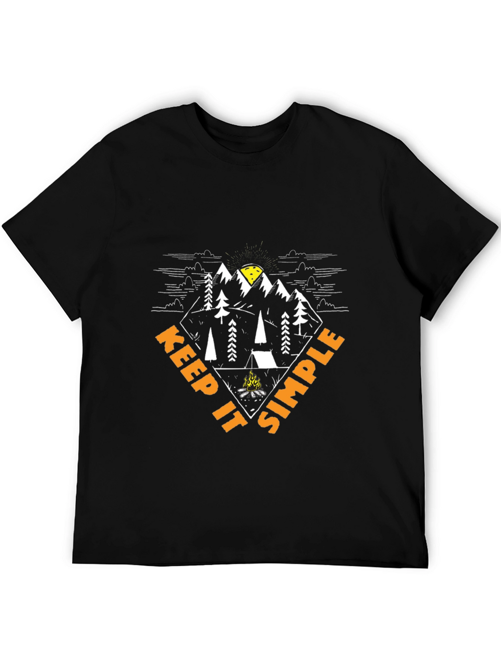 Keep It Simple Camping Graphic T-Shirt