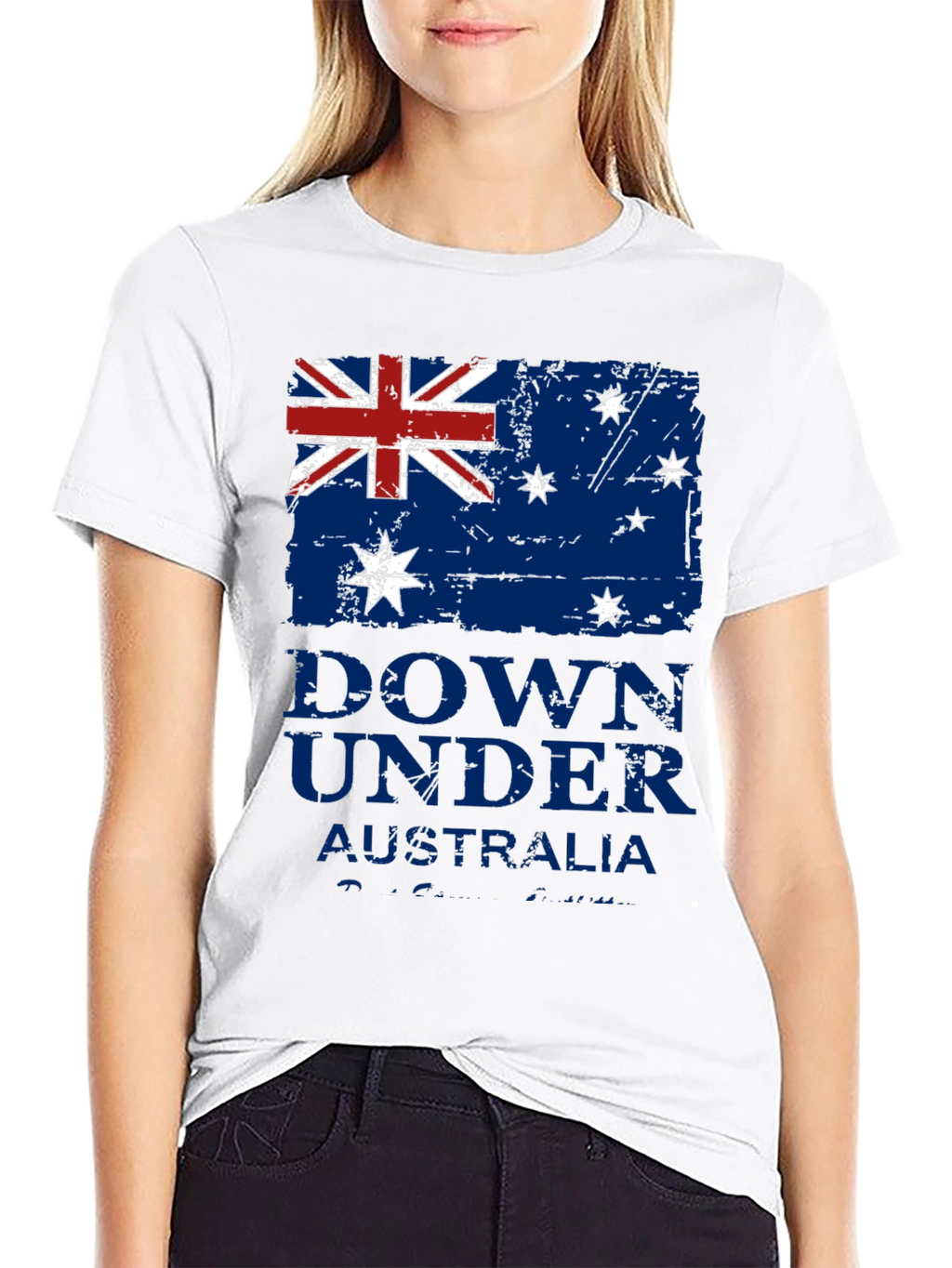 Down Under Australia Flag Graphic T-Shirt