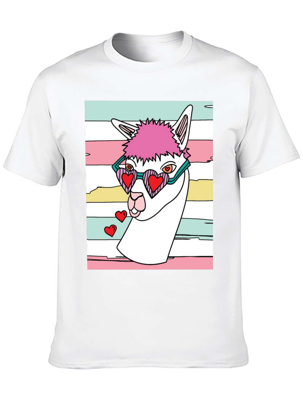 Llama Love T-Shirt - Quirky Graphic Tee