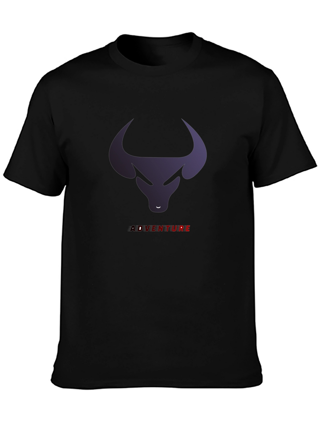 Bull Adventure Graphic Tee - Black Casual T-Shirt
