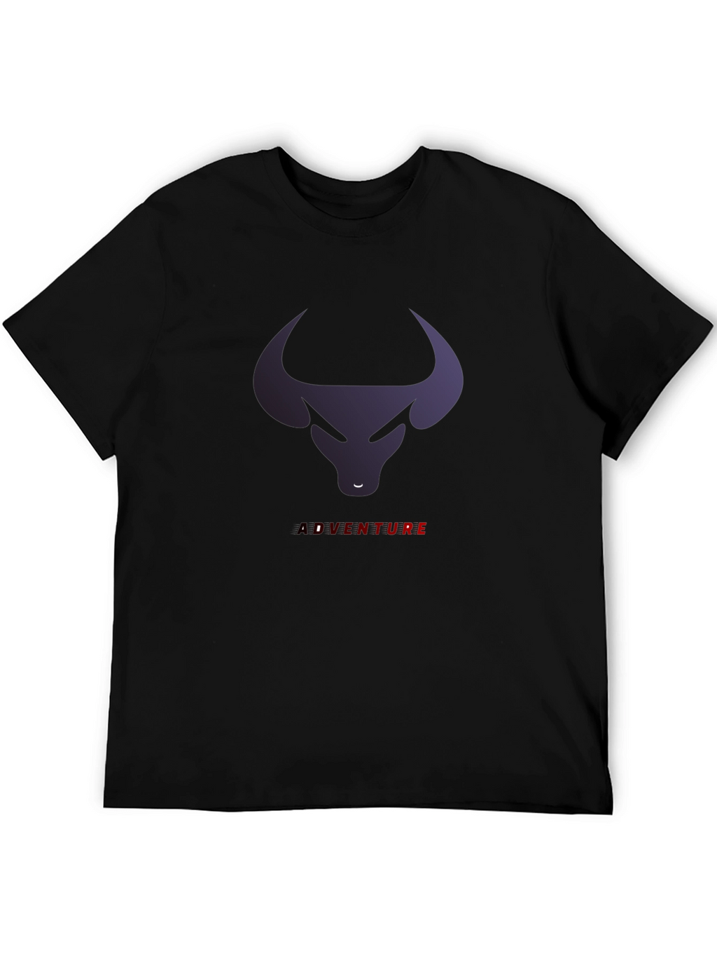 Bull Adventure Graphic Tee - Black Casual T-Shirt