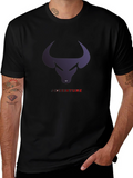 Bull Adventure Graphic Tee - Black Casual T-Shirt