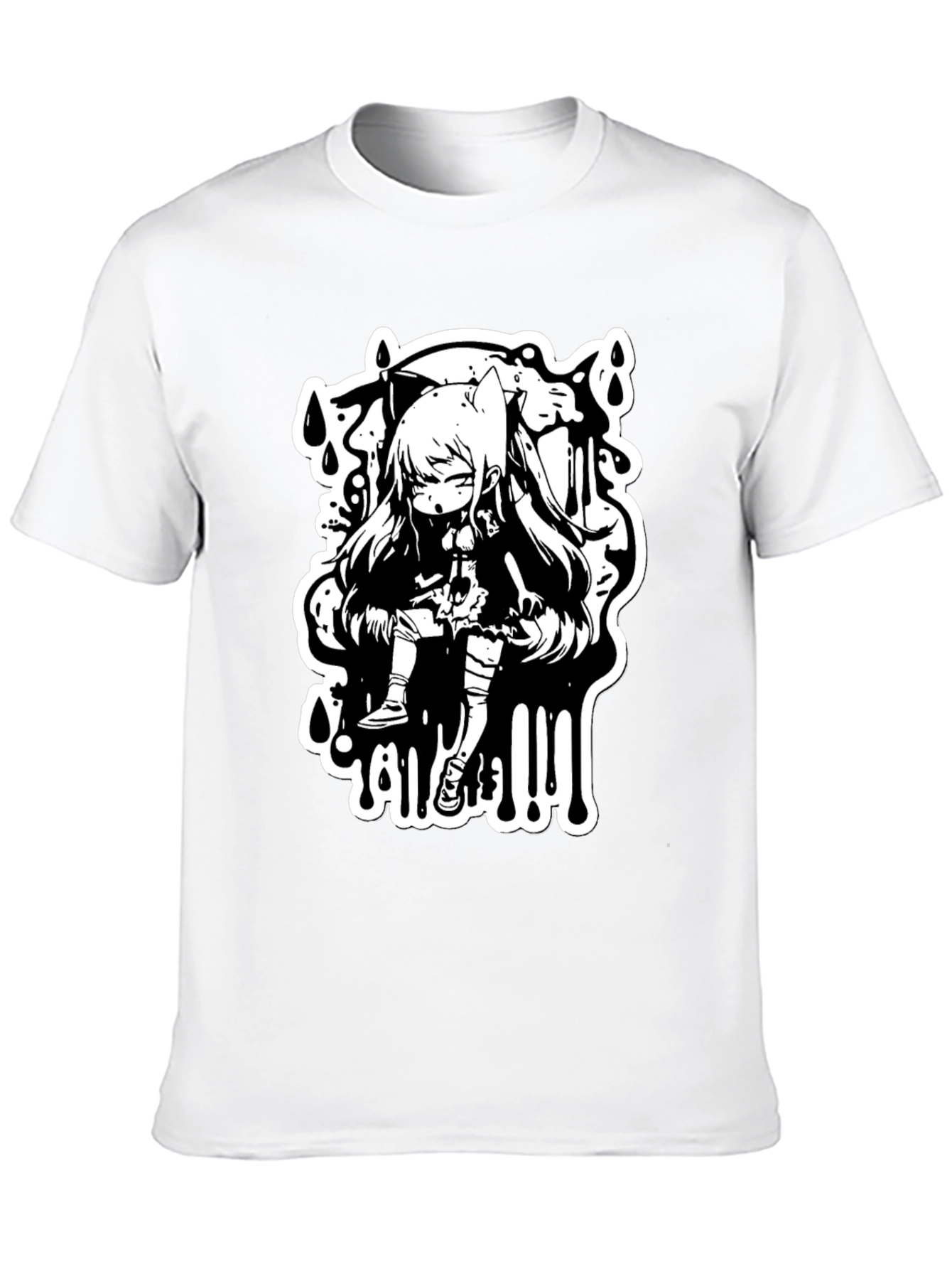 Anime Graphic Black T-Shirt