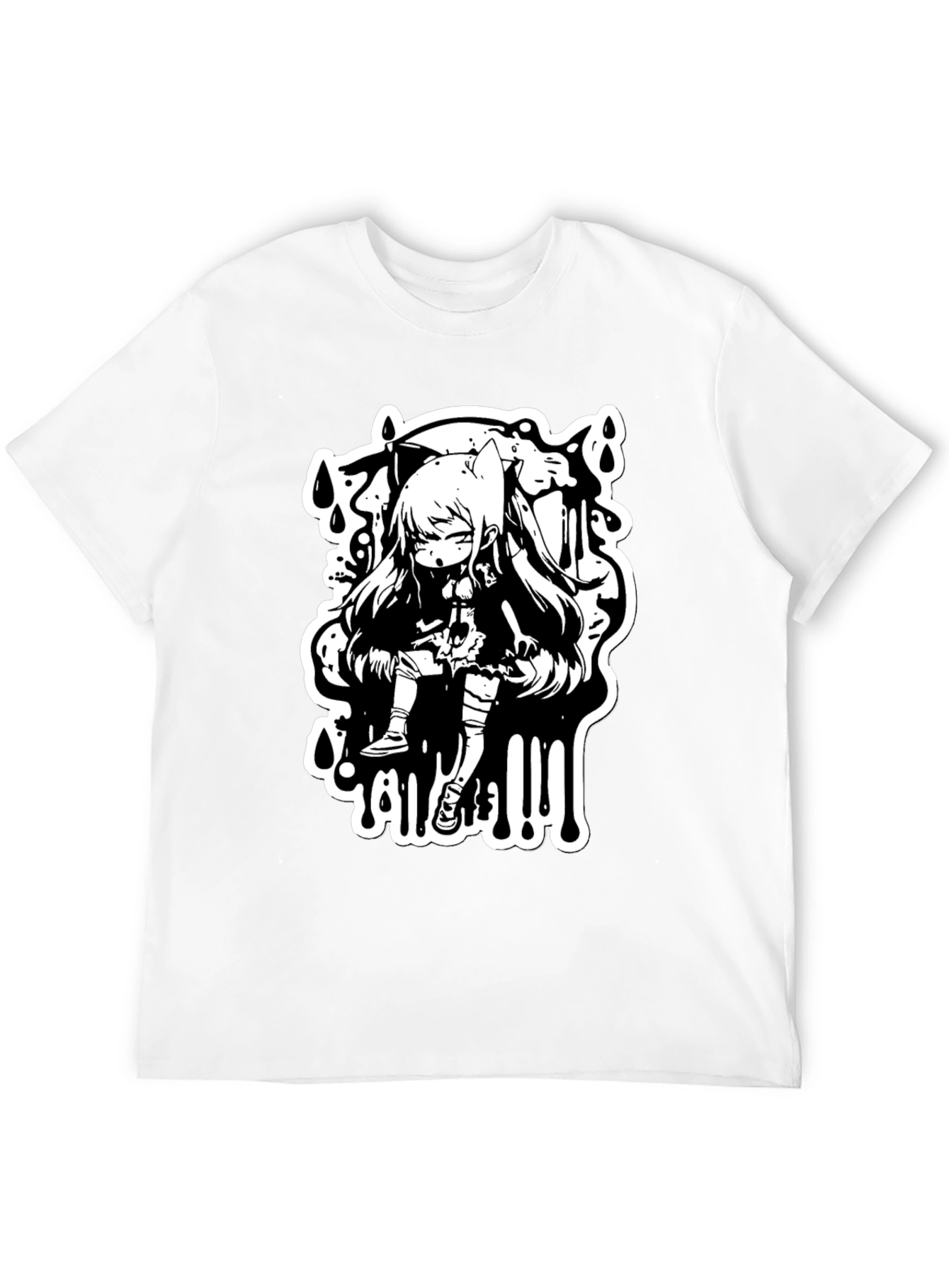 Anime Graphic Black T-Shirt