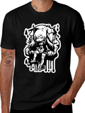 Anime Graphic Black T-Shirt