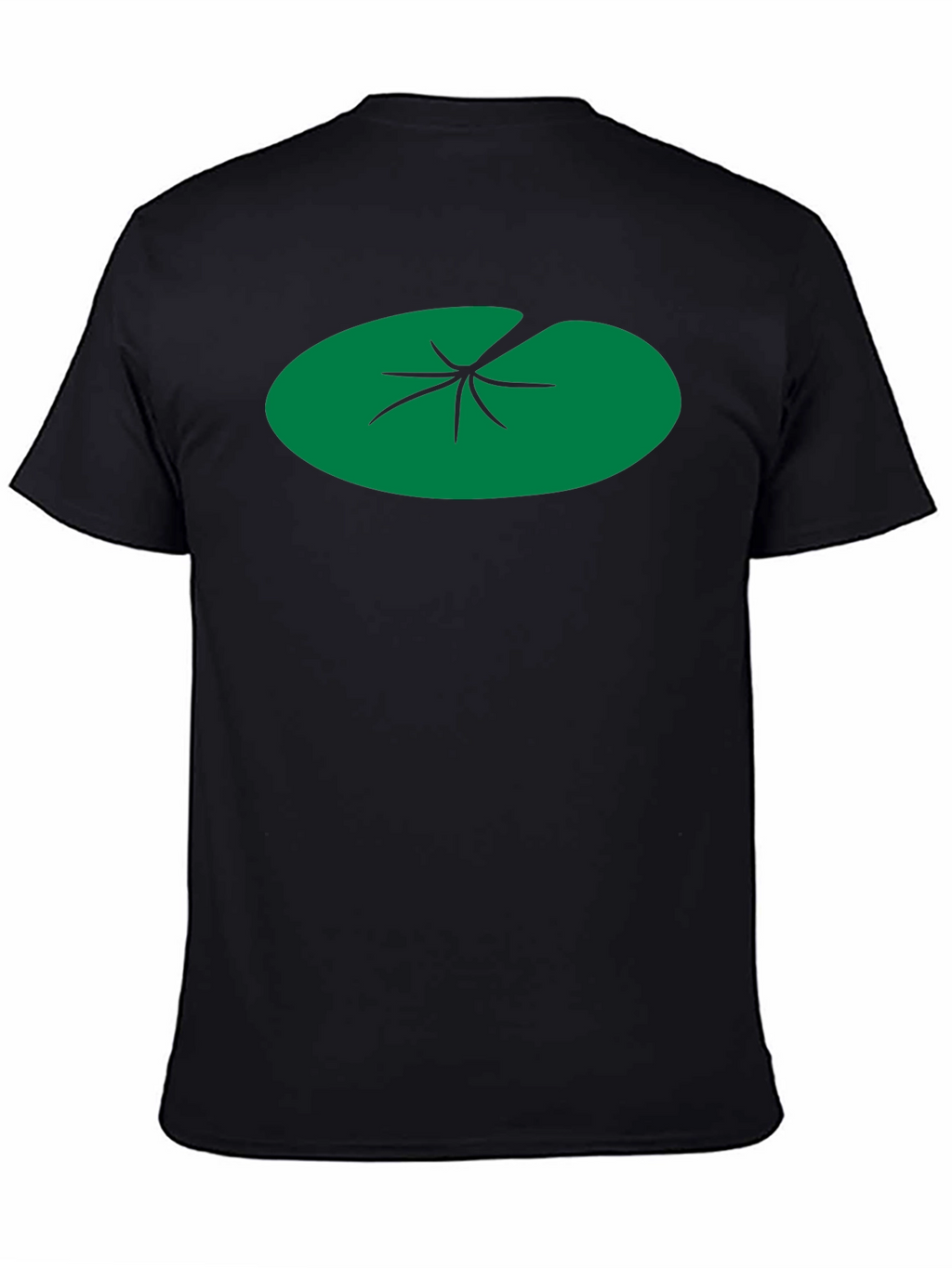 Lily Pad Graphic Tee - Black Cotton T-Shirt