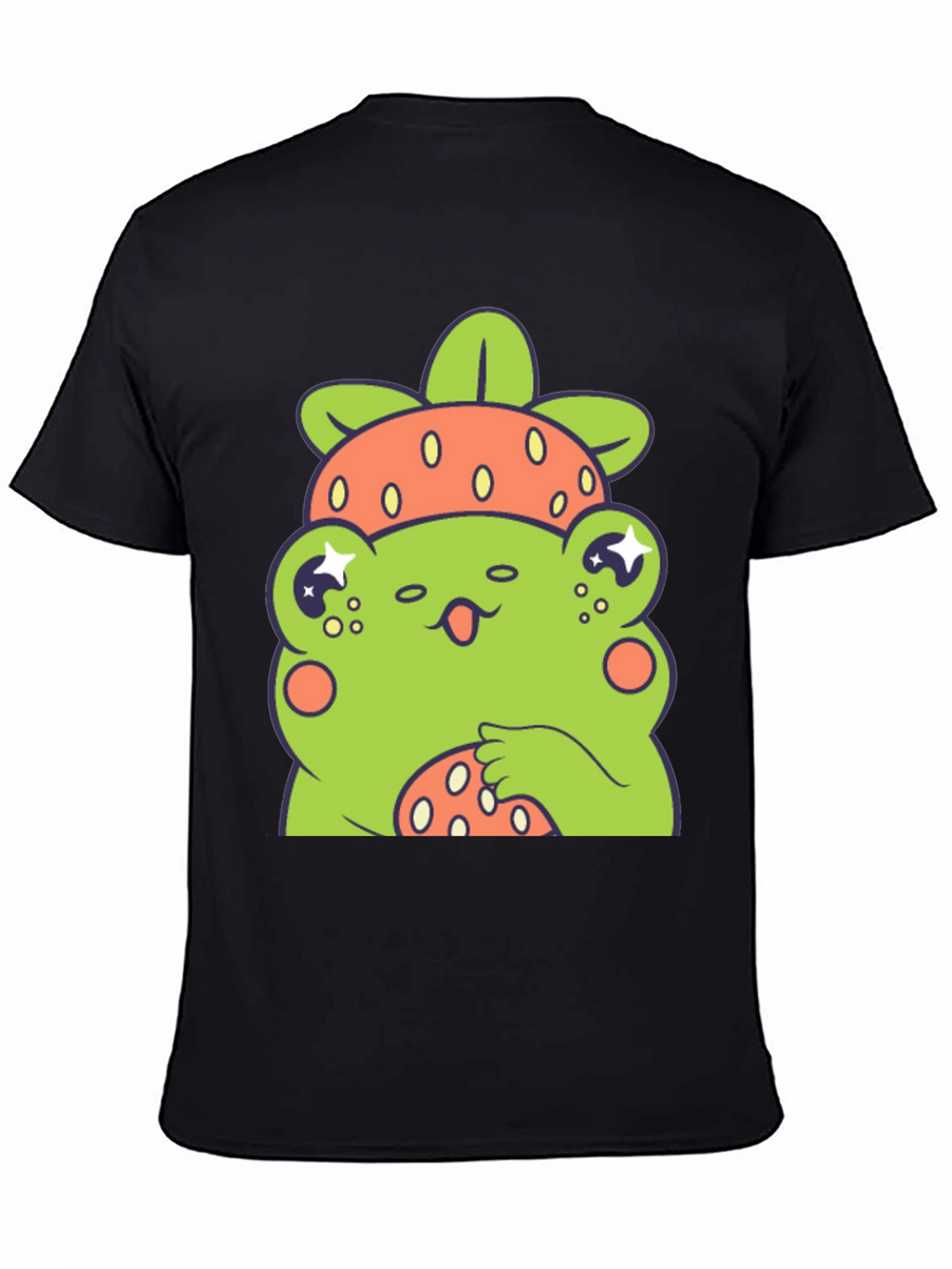 Frog Strawberry T-Shirt - Cute Cartoon Graphic Tee