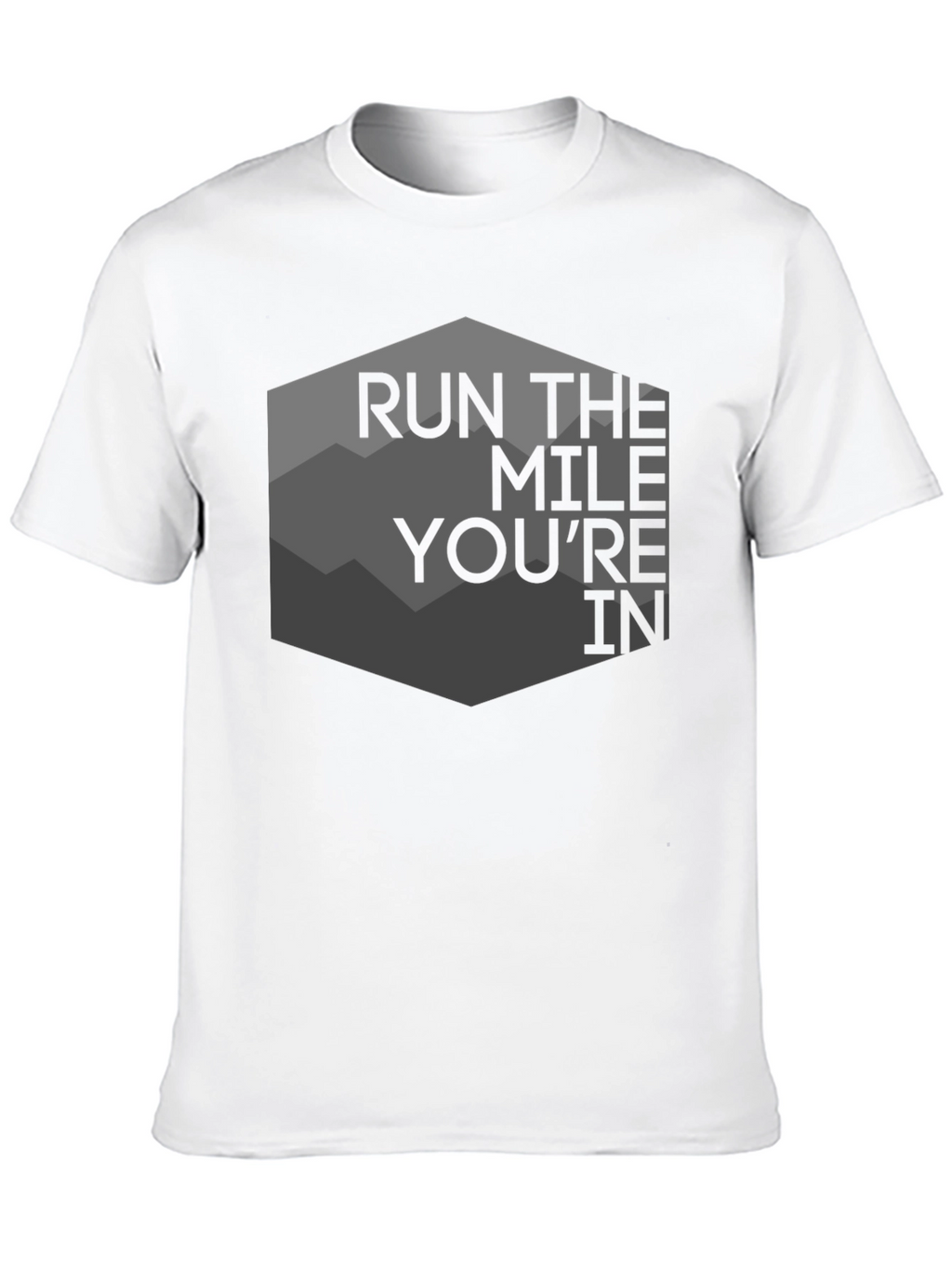 Run the Mile Youre In Black Graphic Tee
