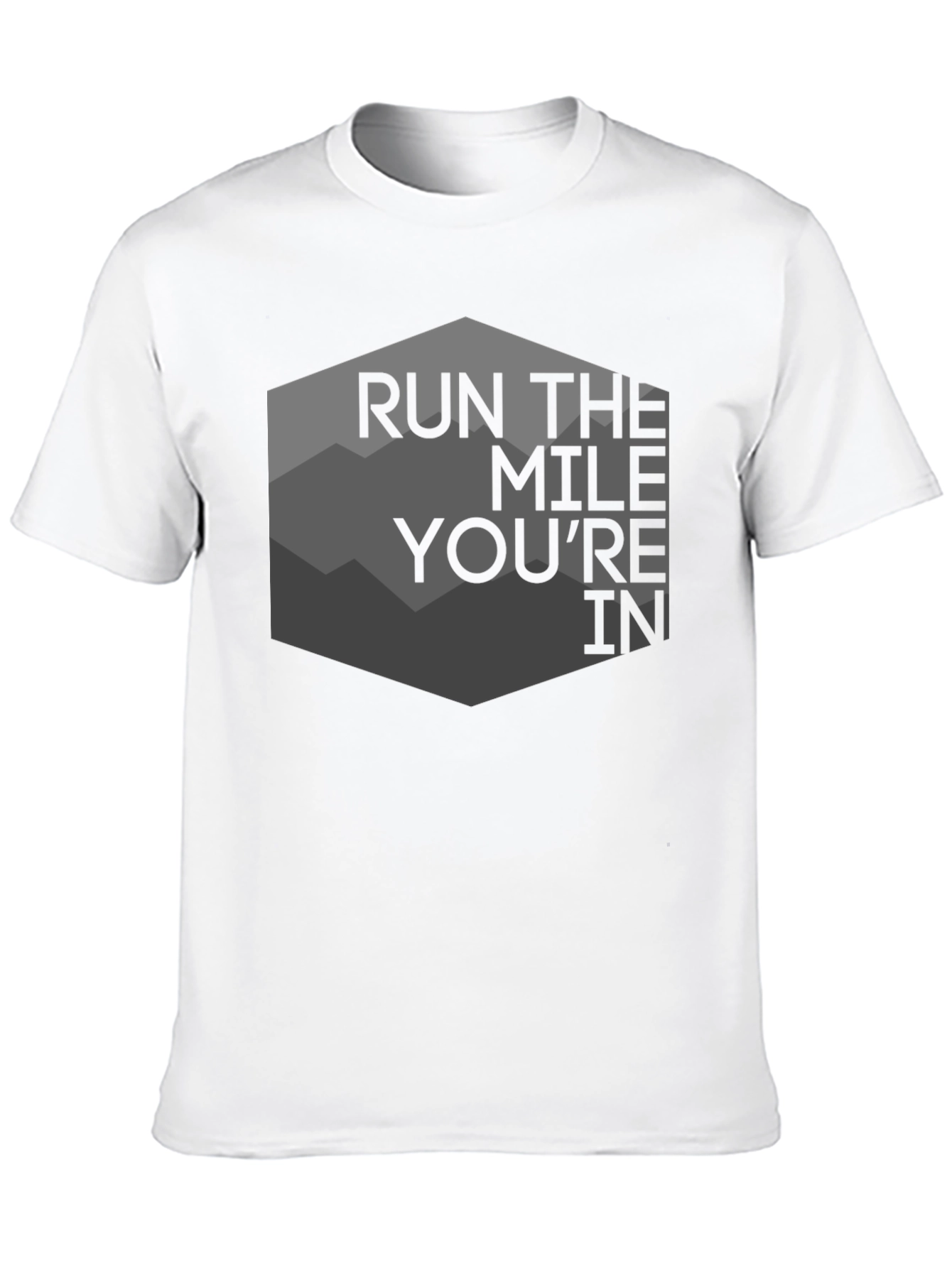 Run the Mile Youre In Black Graphic Tee