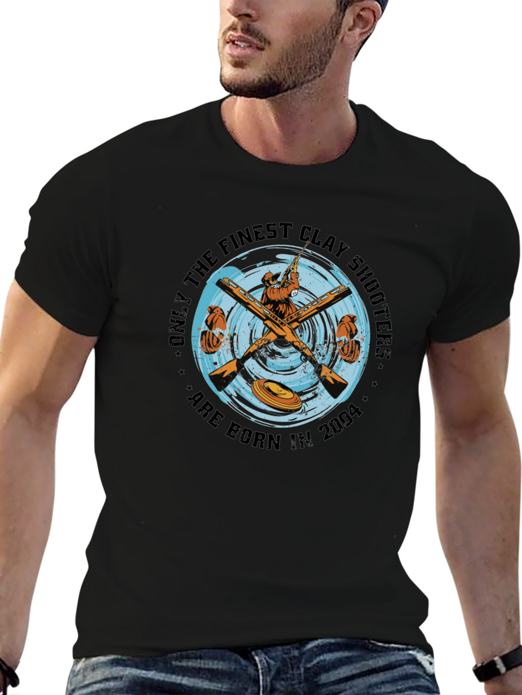 Finest Clay Shooters 2004 T-Shirt - Black Cotton Tee