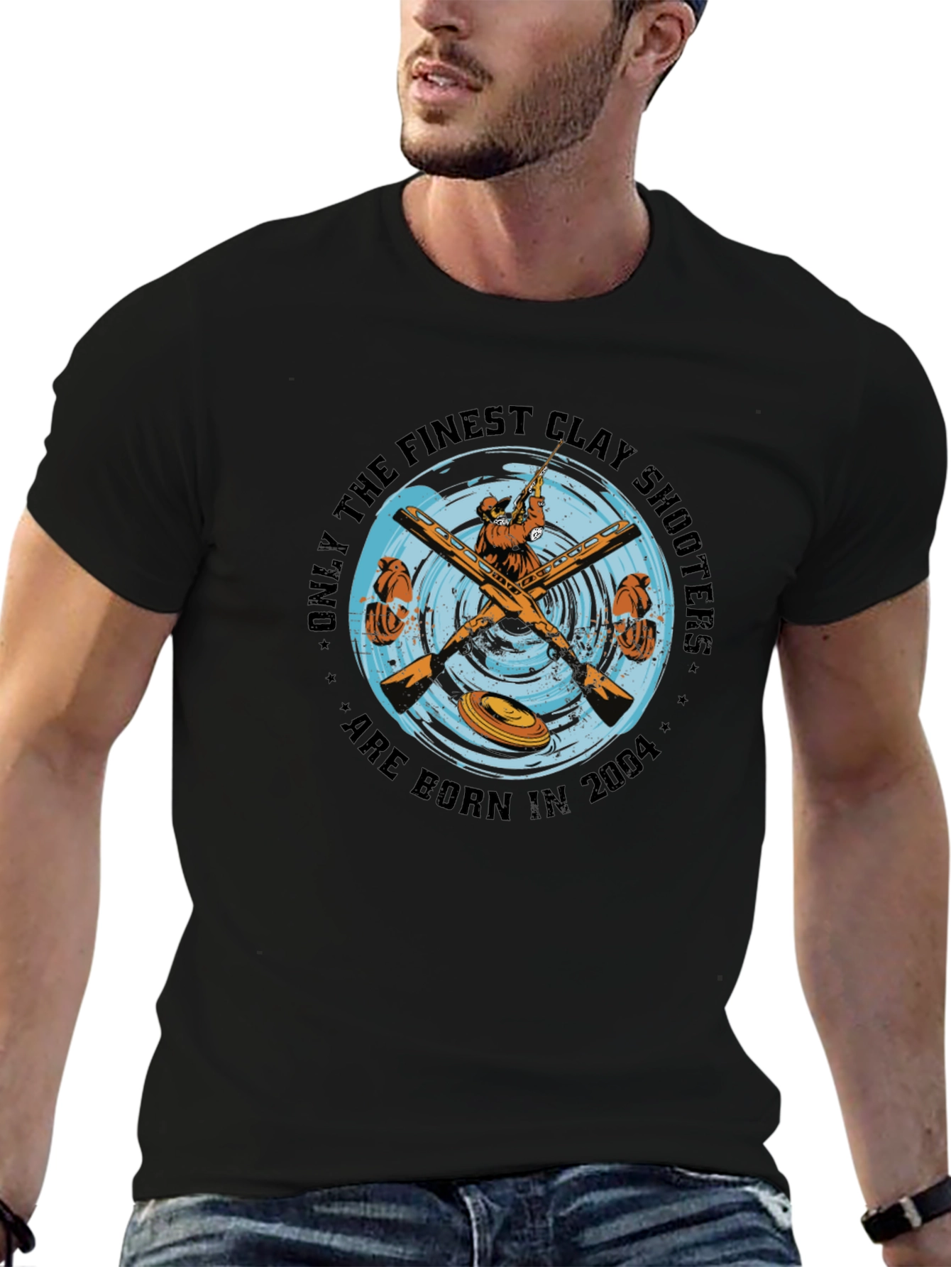Finest Clay Shooters 2004 T-Shirt - Black Cotton Tee