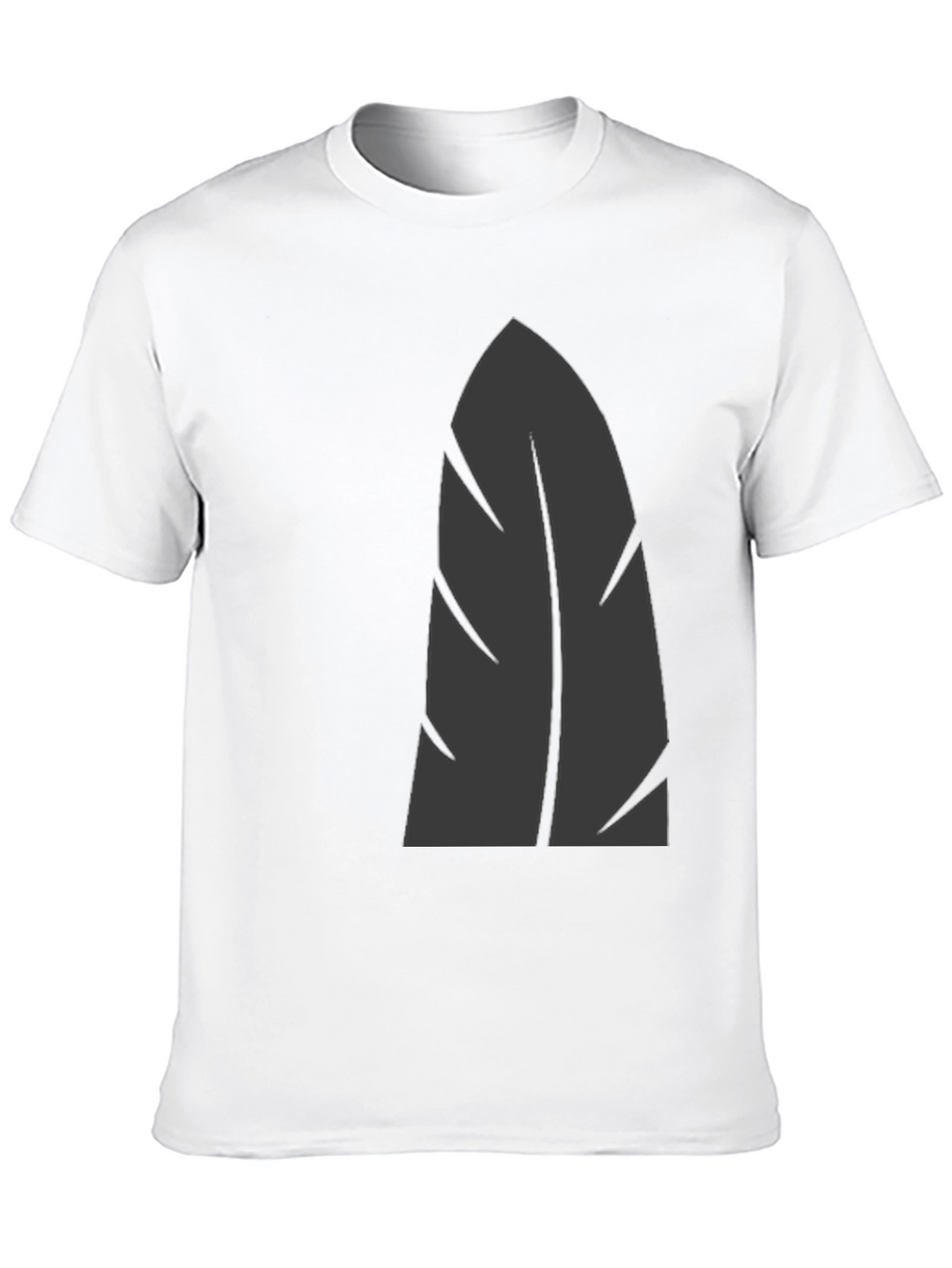 Mens Black Graphic Tee - Stylish Leaf Design