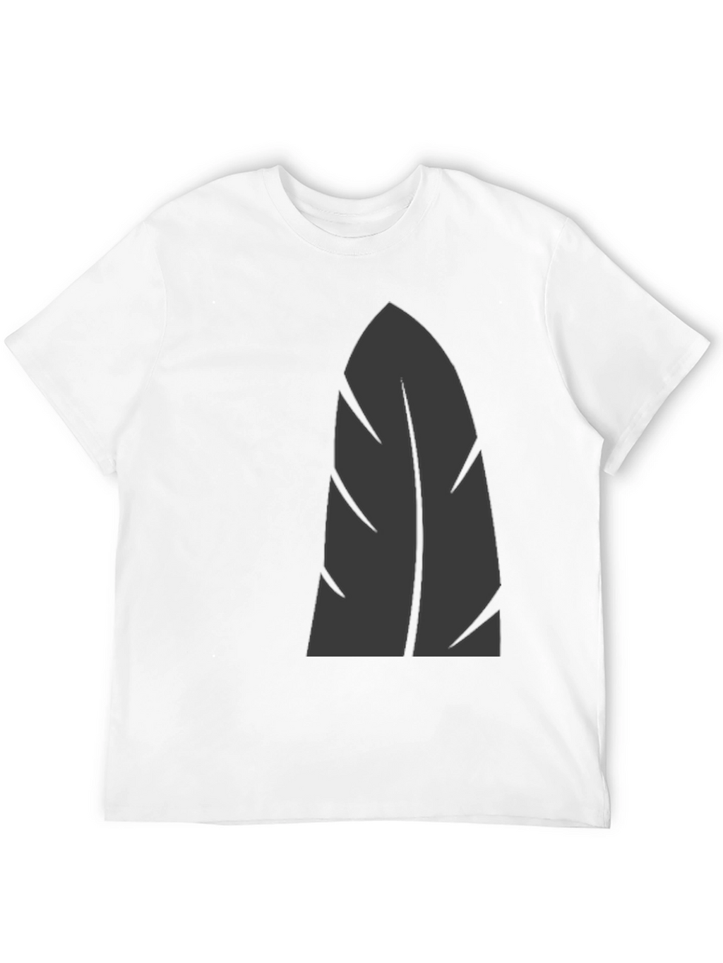 Mens Black Graphic Tee - Stylish Leaf Design