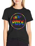 LGBTQ+ Pride T-Shirt - Rainbow Heart Design