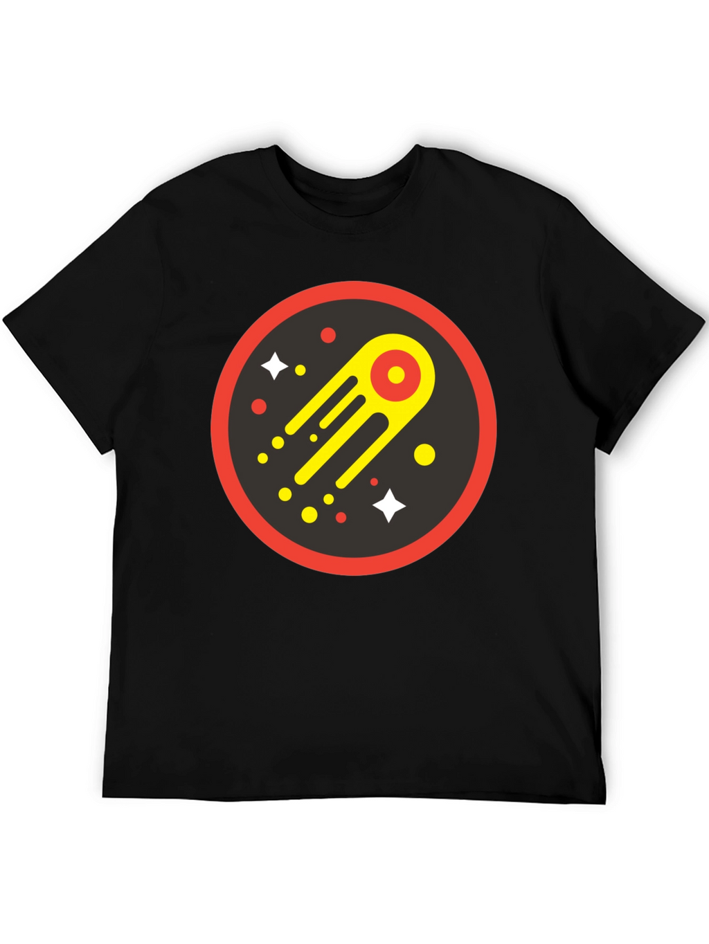 Cosmic Comet Graphic Tee - Black