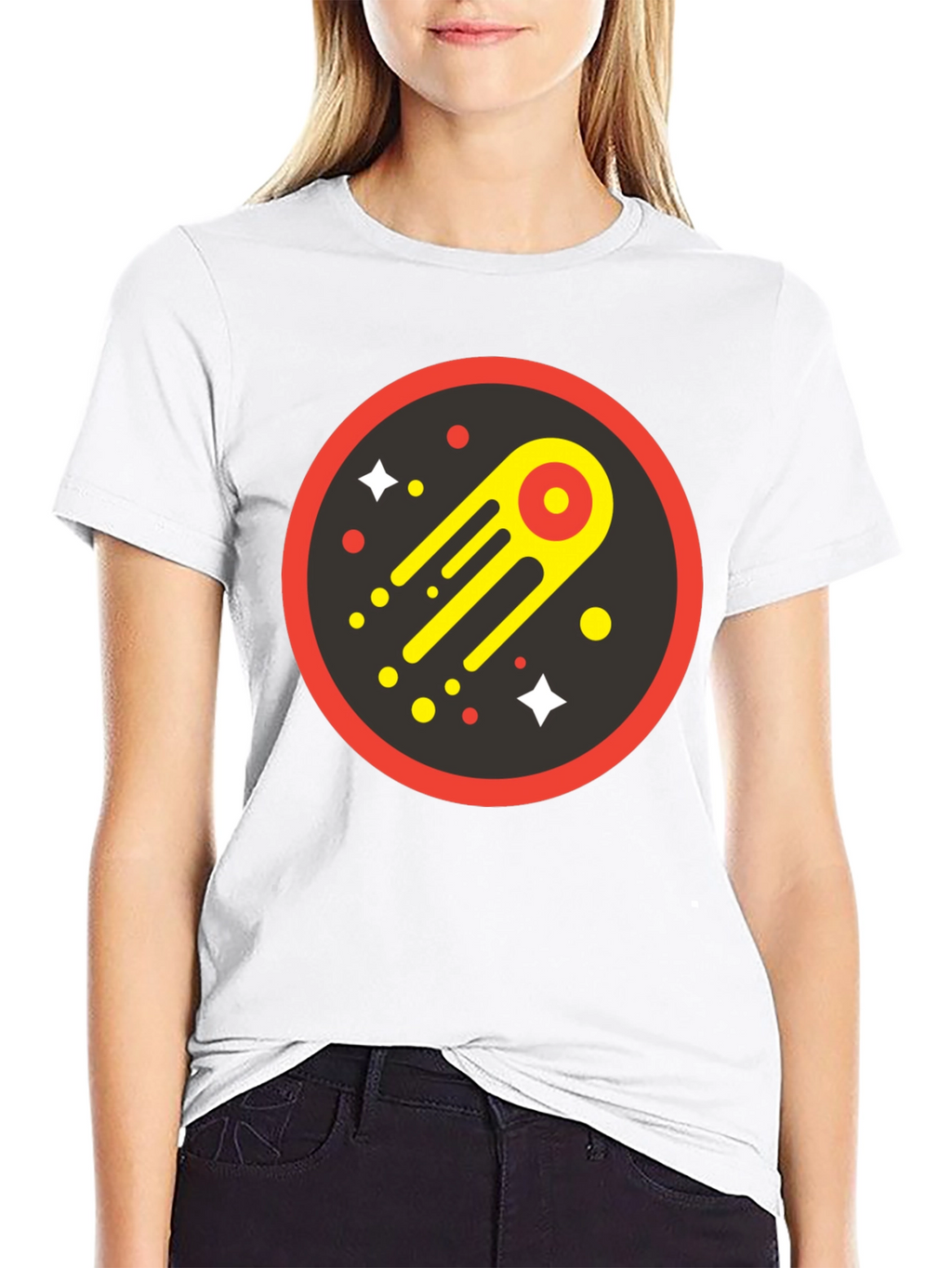 Cosmic Comet Graphic Tee - Black