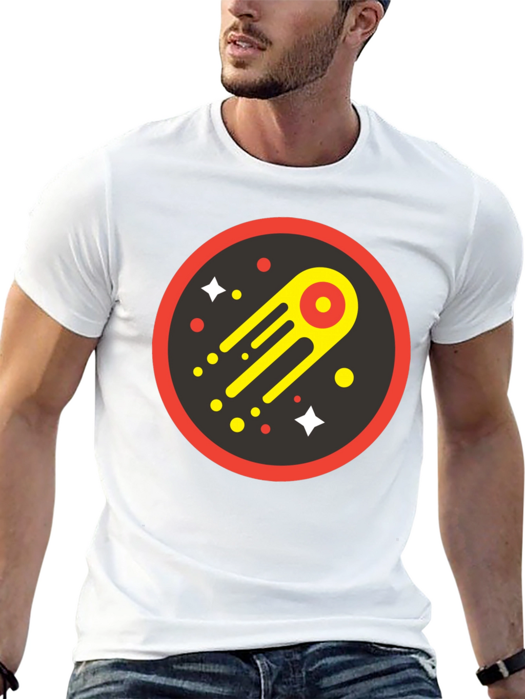Cosmic Comet Graphic Tee - Black
