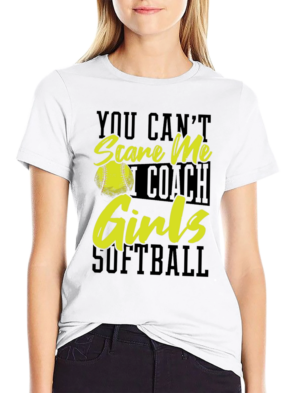 Softball Coach T-Shirt - You Cant Scare Me