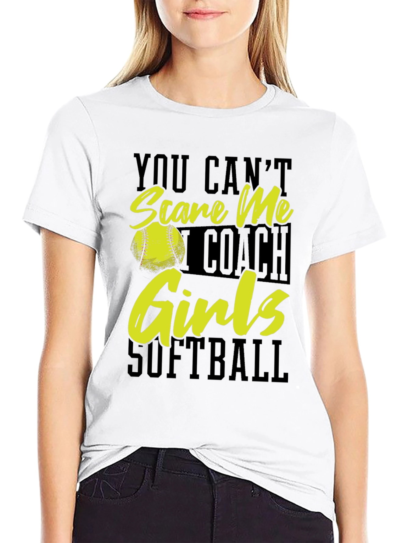 Softball Coach T-Shirt - You Cant Scare Me