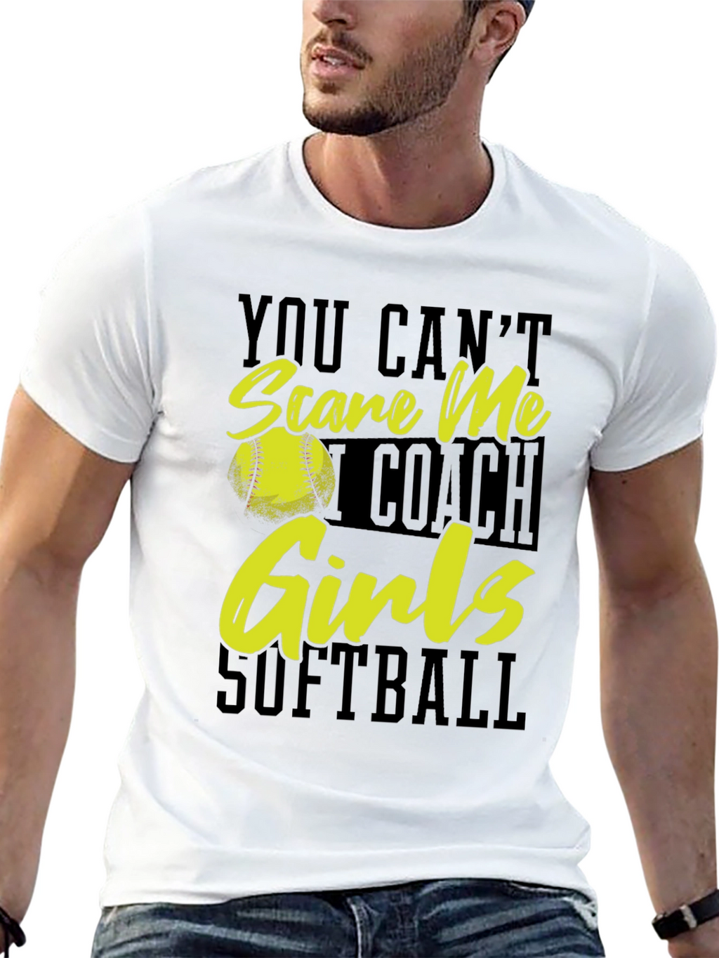 Softball Coach T-Shirt - You Cant Scare Me